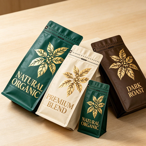 Bolsa de Plástico Multicapa con Cierre de Cremallera de 8 Lados, Impresa Personalizada al por Mayor, para Granos de Café con Válvula Hermética - Product Image 5