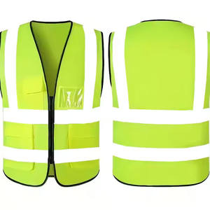 Gilet de sécurité haute visibilité en polyester imperméable réfléchissant de classe 1 ANSI avec couleur et logo personnalisés, respirant et à séchage rapide - Product Image 1