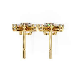 Boucles d'oreilles uniques en or 18 carats avec diamant de laboratoire, boucles d'oreilles de qualité supérieure - Product Image 5