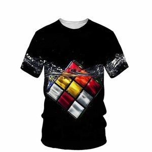 Logotipo personalizado 100% Poliéster Camiseta de secado rápido Sublimación Impresión 3D Correr Deportes Gimnasio Camiseta - Product Image 2