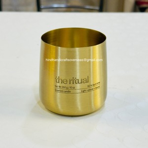 Tarro de vela metálico de lujo con tamaño personalizado y diseño hecho de metal de latón de buena calidad para la decoración en el hogar y el restaurante - Product Image 3