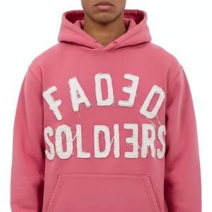 Sweat à capuche unisexe personnalisé vintage délavé à l'acide, épais, zippé, effet soleil, avec broderie appliquée, et pantalon de survêtement - Product Image 1