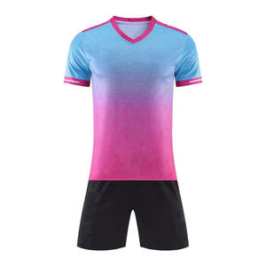 Uniforme de fútbol de tela sublimada de color verde alto para hombres y mujeres, camiseta de fútbol de secado rápido, logotipo personalizado para deportes juveniles Unisex para adultos - Product Image 4