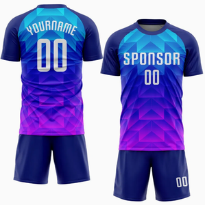 Maillot de football personnalisé de qualité supérieure en gros, ensemble d'uniformes de football unisexe à impression numérique, séchage rapide et respirant - Product Image 3