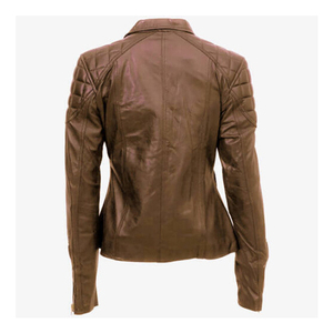 Veste en cuir légère et élégante pour femmes polyvalente à manches longues et à bas prix - Product Image 2