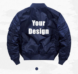 Chaqueta de nailon personalizada para hombre, chaqueta de bombardero de vuelo, chaqueta de bombardero bordada 2025 - Product Image 4