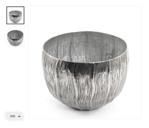 Elegante tazón decorativo Hermoso centro de mesa de lujo elegante acento para el hogar perfecto para la exhibición de la sala de estar - Product Image 3