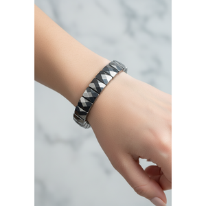 Bracciale Trehartz in pietra naturale con taglio quadrato e largo - Product Image 5