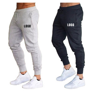 Pantalones de chándal informales para hombre, joggers ajustados de secado rápido con bolsillos con cremallera, ropa deportiva antiarrugas, pantalones de gimnasio atléticos - Product Image 1