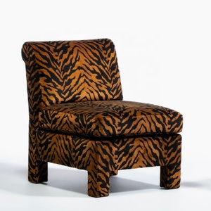 Sillones Estilo Billy Baldwin de Diseño Modular a Precio de Fábrica, Cómodos Sillones de Salón de Terciopelo Tipo Tigre - Product Image 2
