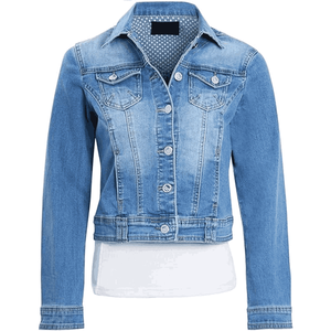 Chaqueta vaquera de otoño para mujer, teñida lisa con estilo clásico, ropa informal, chaqueta vaquera para mujer, ropa informal, chaquetas para mujer - Product Image 4