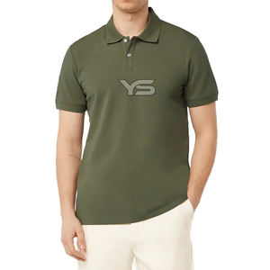 Jersey transpirable de alta calidad para camisa Polo Patrón sólido Camisa Polo de moda para hombre teñida lisa con opción de varios colores - Product Image 2
