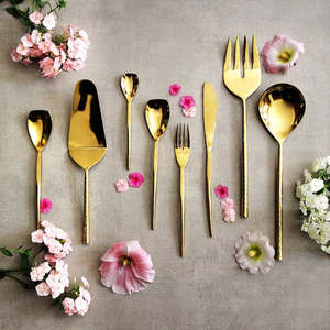Ensemble de serveurs à salade à long manche en métal de meilleure qualité pour restaurants hôtel mariage au prix de gros - Product Image 4