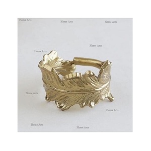 Rond de serviette en métal de qualité supérieure conception de feuille taille et forme personnalisées anneau de papier de soie pour les meilleures ventes - Product Image 3