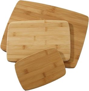 Juego de tablas de cortar de cocina de 3 piezas, tablas de cortar reversibles para preparar y servir comidas, juego de tablas de charcutería, Boa de corte de madera - Product Image 1