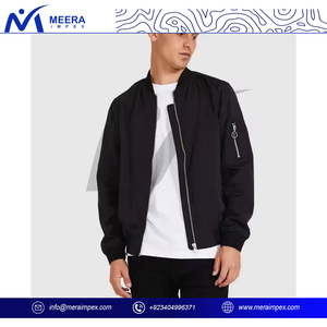Blouson d'aviateur pour hommes vente en gros veste à glissière légère et coupe-vent au design personnalisé pour Streetwear à la mode, usage extérieur et décontracté - Product Image 4