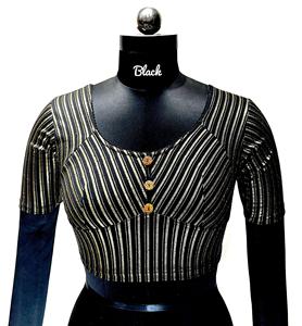 Material de la blusa moderna, forro de papel de aluminio starached pesado con strach fino La blusa tiene un corte Katori con un elegante patrón de botones - Product Image 1