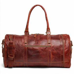 Bolsa de Viaje de Cuero de Gran Capacidad, Bolsa Deportiva Impermeable con Compartimento para Zapatos, Bolsa de Equipaje para Fin de Semana, para Hombre y Mujer - Product Image 6