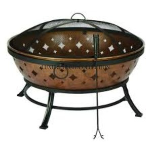 Oversized extra durable industrial metal <b>fire</b> <b>pit</b> with heavy gauge steel construction designed for extended outdoor use - Product Image 6