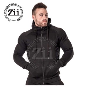 Logo personnalisé OEM Sweat à capuche ajusté pour hommes, vêtements de sport en polyester respirant pour l'entraînement de course à pied en hiver - Product Image 5