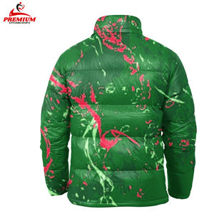 Veste matelassée de haute qualité pour hommes Logo personnalisé Streetwear d'hiver à capuche col montant respirant Nylon coton Logo personnalisable - Product Image 3
