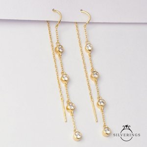 ต่างหูทรงหยดน้ำทรงเสน่ห์ เงินแท้ 925 - Product Image 3
