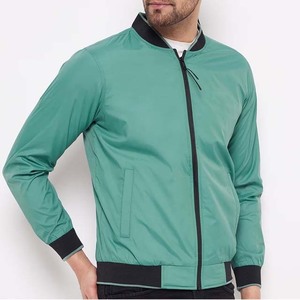 Chaqueta Bomber Casual para Hombre con Estampado Personalizado, Servicio OEM a Precio Económico, Cuello Alto, Cierre de Cremallera Impermeable para Otoño - Product Image 2
