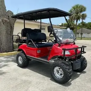 Nuovissimo carrello da Golf elettrico a 4 posti rosso 28Ah a bassa velocità Golf Cart 60V 1500 watt Golf Cart pronto per le vendite