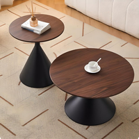 Ensemble de 2 tables basses rondes de luxe modernes pour table d'appoint scandinave, salon, meubles de maison durables et personnalisables