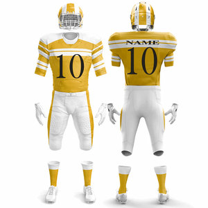 Custom Premium American Football Uniform Short Sleeve Jersey and Pants with <b>Heat</b>-Transfer Printing Breathable Plus Size - Product Image 4
