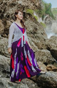 Cardigan à manches 3/4 pour femmes Wrap solide motif plage boléro haussement d'épaules Bali Ikat Design avant Style ouvert grande taille 10-22 automne pour - Product Image 6