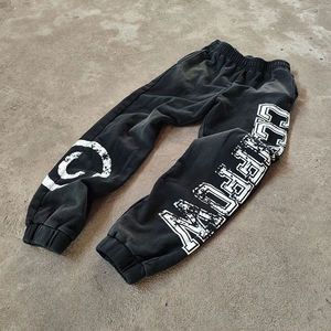 ชุดเซ็ตเสื้อฮู้ดดี้และกางเกงจ็อกเกอร์ผ้าเฟรนช์เทอร์รี่คุณภาพสูง สไตล์สตรีทแวร์ ตัดเย็บตามสั่ง ลวดลายพิมพ์ ซันเฟด แอซิดวอช - Product Image 6