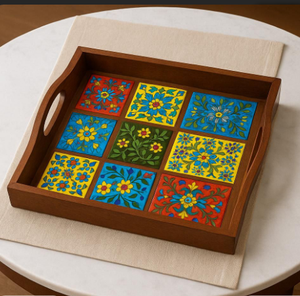 Plateau de service pour fruits d'apéritif, grand plateau rectangulaire en bois, décor, plateau à fromage en bois d'acacia, assiettes à collation sans danger pour les aliments - Product Image 5