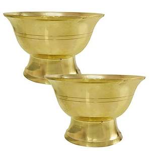 Cuenco de Latón para Chandan, Kumkum y Haldi, Soporte para Pooja/Puja, Base para Sándalo, Cúrcuma y Roli, para Templo y Hogar - Product Image 4