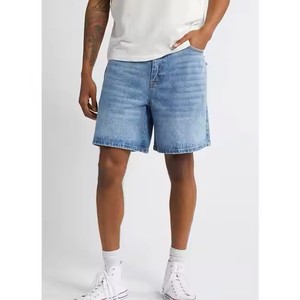 Pantalones cortos de tela vaquera de calidad superior Color único Transpirable de punto Cintura media Cierre elástico Logotipo personalizado Nuevo estilo MOQ bajo - Product Image 6