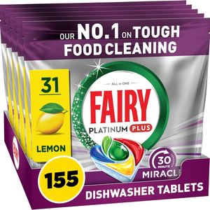 Pastillas para Lavavajillas Fairy 30 Minute Miracle Platinum Plus, 5x 31 Cápsulas, Fairy N.1 en la Limpieza de Alimentos Difíciles, Limpiador de Lavavajillas - Product Image 3