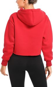 Sweat-shirts à capuche courts en polaire à sequins sur le devant, personnalisables avec logo OEM, 100 % coton de haute qualité, plusieurs couleurs et tailles - Product Image 6