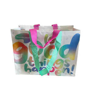 กระเป๋าช้อปปิ้ง RPET แบบมีที่จับยาวเป็นมิตรต่อสิ่งแวดล้อมใช้ซ้ำได้ - Product Image 1