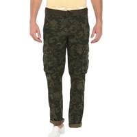 Pantalon cargo camouflage pour homme, taille mi-haute, en coton, infroissable, respirant, longueur genou, style workwear avec poches, pantalon utilitaire