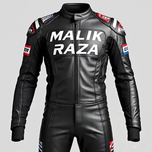 Combinaison de course de moto en cuir de vachette personnalisée | Design et taille personnalisés | Couture de qualité supérieure - Product Image 5