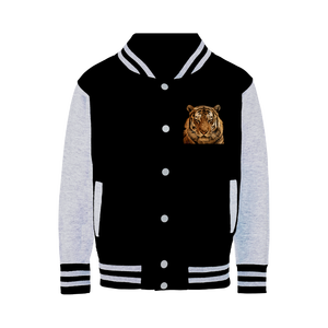 Veste de sport décontractée en patchwork tigre, en toile et cuir réversibles, imperméable et brodée, taille XS à XL, pour l'automne - Product Image 3