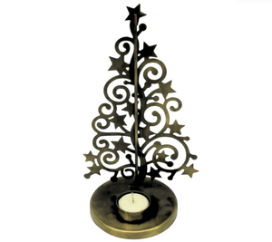 Bougeoir en métal argenté au design moderne fabriqué à la main couleur personnalisée table de mariage de la meilleure qualité écologique pour la maison - Product Image 1