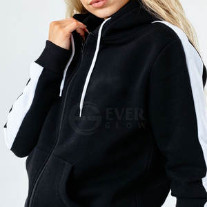 Chándal transpirable hecho en fábrica, chándales personalizados OEM para mujer, venta superior, precio barato, chándales de tela de algodón/poliéster para mujer - Product Image 5