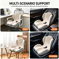 Coussin de siège multifonctionnel en mousse à mémoire de forme avec soutien lombaire pour la maison, le bureau, la voiture et diverses situations