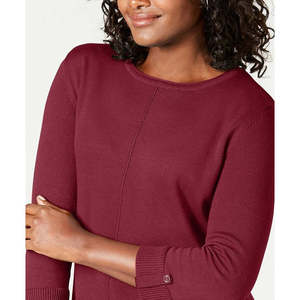 Cardigan Rosso in Cotone da Donna Karen Scott, Traspirante e Trendy con Ricami e Bottoni Decorativi, Taglia X-Large per Inverno ed Estate - Product Image 2