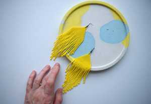 ต่างหูลูกปัดแก้วทันสมัยดีไซน์เทอร์ควอยซ์ขอบเรียงเป็นเอกลักษณ์ของขวัญจากงานหัตถกรรม - Product Image 6