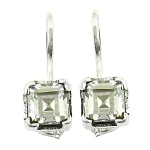 Women's 925 Silver Square Cut Earrings with Pear Cut Diamond 14K 18K Gold <b>Rose</b> Gold Plating Trendy Daily Wear Jewelry - Product Image 3