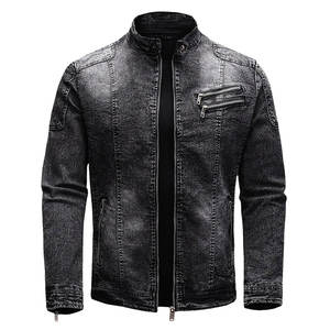 Veste en jean pour homme de haute qualité 100% coton, couleur unie, style décontracté, saison hivernale, teinture unie avec tissu en toile - Product Image 1
