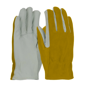 Gants de travail de conducteur les plus populaires respirants résistants à l'abrasion fabriqués en cuir fendu de vache en grain de chèvre-sécurité industrielle personnelle - Product Image 6