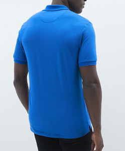 เสื้อโปโลใส่สบายสีฟ้าสดใสคลาสสิกสั่งทำได้ตราใหม่ล่าสุด - Product Image 2